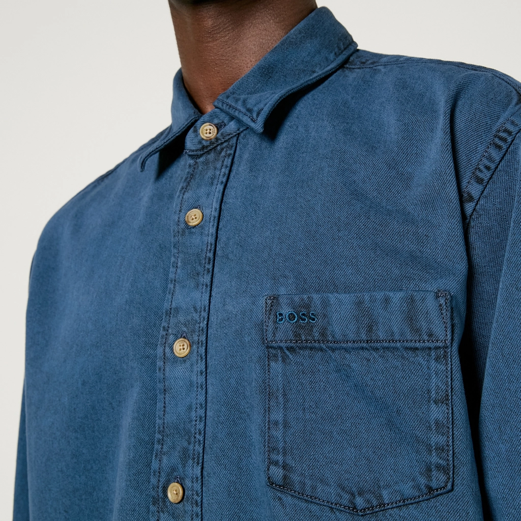 Hugo Boss Lamboo Cotton-Twill Shirt - XL